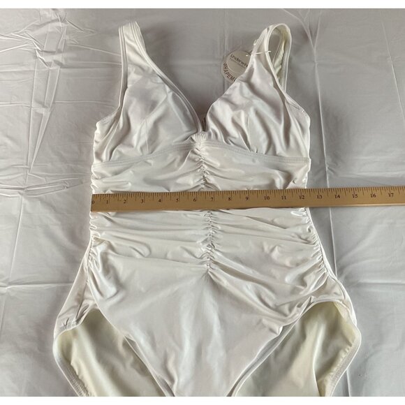 NWT Contours Coco Reef White One-Piece Swimsuit Underwire Ruching Design 12/36C - Picture 11 of 14